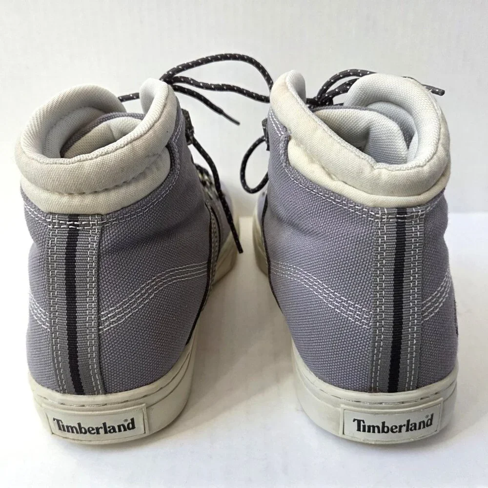 Timberland Boots Mens 10.5 Gray Dauset Hiker Canvas Chukka Ankle Casual Shoes